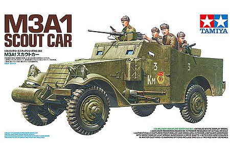 Tamiya M3A1 Scout Car (New Tool) Plastic Model Military Vehicle Kit 1/35 Scale #35363