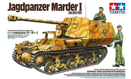 Tamiya German Tank Destroyer Marder I Plastic Model Military Vehicle Kit 1/35 Scale #35370