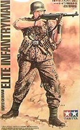 Tamiya German Elite Infantry Soldier Plastic Model Military Figure Kit 1/16 Scale #36303