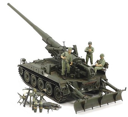 Tamiya US Self-Propelled Gun M107 Vietnam War Plastic Model Military Vehicle Kit 1/35 Scale #37021