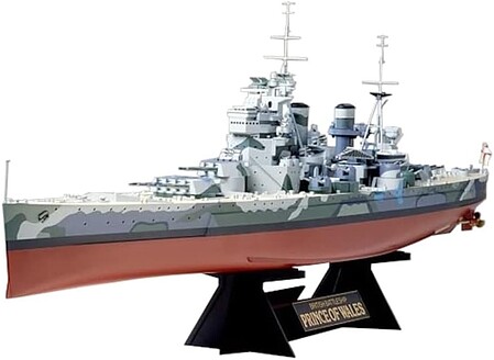 Tamiya British Prince of Wales Battleship Boat Plastic Model Military Ship Kit 1/350 Scale #78011