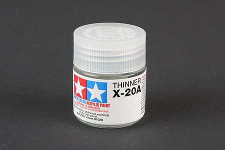 Tamiya Acrylic/Poly X20A Thinner 3/4 oz Hobby and Model Acrylic Paint #81020