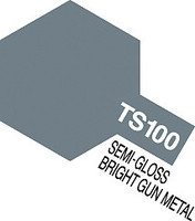 Tamiya Spray TS-100 Bright Gun Metal 100ml Hobby and Model Lacquer Paint #85100