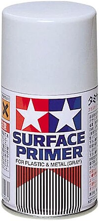 Tamiya Spray Surface Primer/Plastic Metal 3 oz Hobby and Model Acrylic Paint #87026