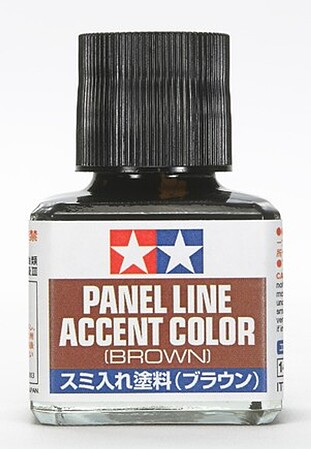 Tamiya 87131 Panel Line Accent Color 'BLACK' W/ Fine Brush 40ml