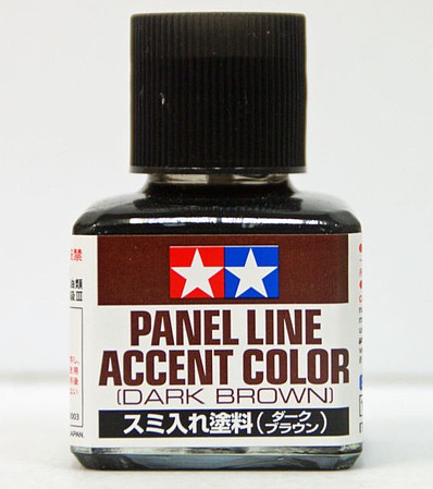Tamiya Panel Line Accent Color Dark Brown Hobby and Model Enamel Paint #87140