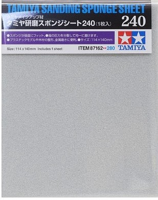 Tamiya Sanding Sponge Sheet 5x5.5 (5mm thick) 240 Grit