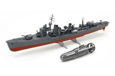 Tamiya IJN Yugurmo w/Submarine Motor Boat Plastic Model Military Ship Kit 1/300 Scale #89734