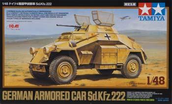 Tamiya German Armored Car Sd.Kfz.222 Plastic Model Military Vehicle Kit 1/48 Scale #89777