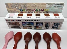 Tru-Color Solvent-Based Brick Paint Set (6 Colors) Hobby and Model Enamel Paint Set #10502
