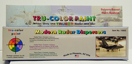 Tru-Color Modern Radar Dispersers Set (6 Colors) Hobby and Model Enamel Paint Set #10602