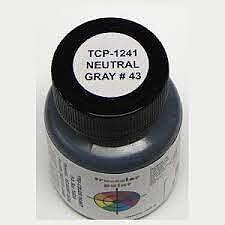 Tru-Color Neutral Gray #43 1oz Hobby and Model Enamel Paint #1241