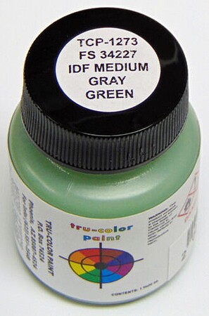 Tru-Color FS-34227 IDF Medium Gray Green Hobby and Model Enamel Paint #1273