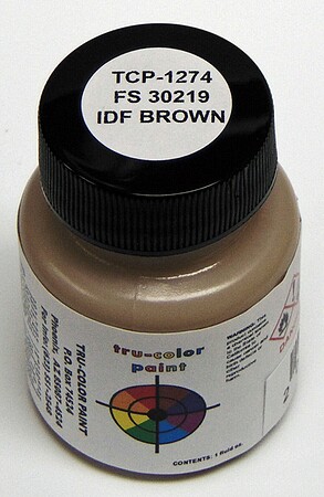 Tru-Color FS-30219 IDF Brown 1oz Hobby and Model Enamel Paint #1274