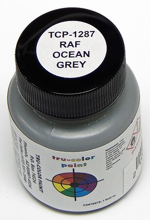Tru-Color RAF Ocean Grey 1oz Hobby and Model Enamel Paint #1287