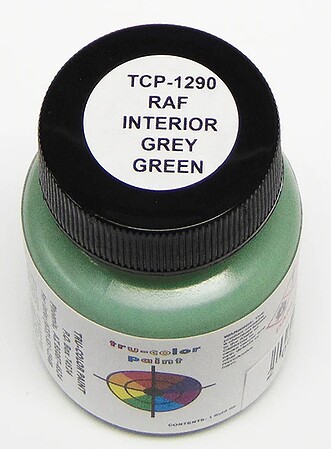 Tru-Color RAF Interior Grey-Green 1oz Hobby and Model Enamel Paint #1290