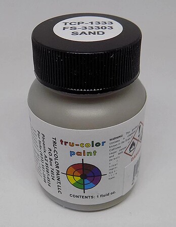 Tru-Color FS-33303 Sand 1oz Hobby and Model Enamel Paint #1333