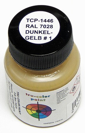 Tru-Color RAL-7028 Dunkelgelb #1 1oz Hobby and Model Enamel Paint #1446