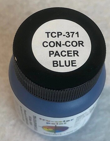 Tru-Color Con-Cor Pacer Blue 1oz Model Railroad Paint Enamel #371