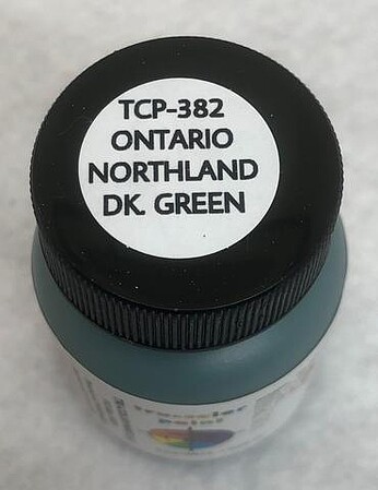 Tru-Color Ontario Northland Dark Green 1oz Hobby and Model Enamel Paint #382