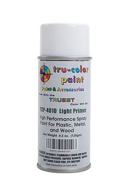 Tru-Color Gloss Light Primer Spray 4.5oz Hobby and Model Enamel Paint #4010