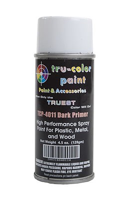 Tru-Color Gloss Dark Primer Spray 4.5oz Hobby and Model Enamel Paint #4011