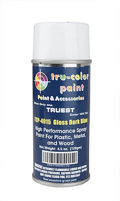Tru-Color Gloss Dark Blue Spray 4.5oz Hobby and Model Enamel Paint #4015