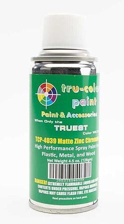 Tru-Color Zinc Chromate Spray 4.5oz Hobby and Model Enamel Paint #4039
