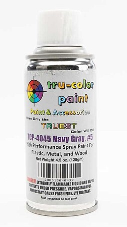 Tru-Color Navy Gray #5 Spray 4.5oz Hobby and Model Enamel Paint #4045