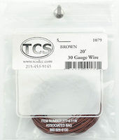 TCS 20' 30-Gauge Wire Brown Model Railroad Hook Up Wire #1079 TCS 20' 30-Gauge Wire Brown Model Railroad Hook Up Wire #1079