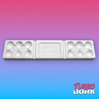 TurboDork Large White Silicone Paint Palette 12 Wells