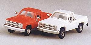 Trident Chevrolet 4 Wheel Drive Pick Up Truck White (one truck) HO Scale Model Roadway Vehicle #90002