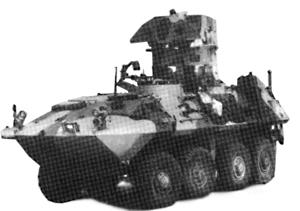 Trident LAV-AT Anti Tank Vehicle with TOW Missile Launcher Green HO Scale Model Roadway Vehicle #90011