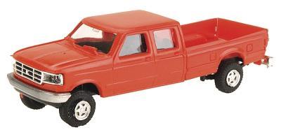 Trident Trucks Ford F-350 Crew Cab Pick-Up Red HO Scale Model Railroad Vehicle #900782