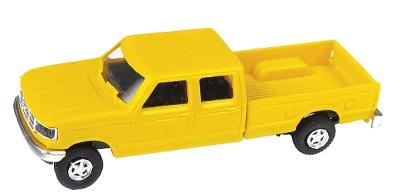 Trident Trucks Ford F-350 Crew Cab Pick-Up Yellow HO Scale Model Railroad Vehicle #900784