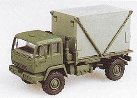 Trident M1079 2.5-Ton Single-Axle Flatbed w/S-280 Shelter Load HO Scale Model Railroad Vehicle #90125 Trident M1079 2.5-Ton Single-Axle Flatbed w/S-280 Shelter Load HO Scale Model Railroad Vehicle #90125