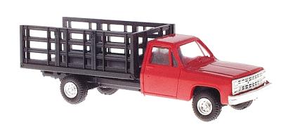 Trident Chevrolet Pickup w/Stakebed Body Red HO Scale Model Railroad Vehicle #901533