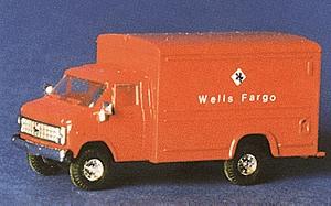 Trident 1-Ton Delivery Van Chevrolet Wells Fargo Red HO Scale Model Railroad Vehicle #90180