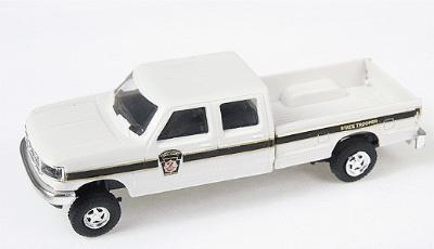 Trident Ford F-350 Quad Cab Pickup Pennsylvania State Police HO Scale Model Railroad Vehicle #90257