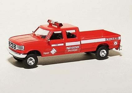 Trident Ford Crewcab Pick Up Rigaud Fire Dept. HO Scale Model Roadway Vehicle #90312