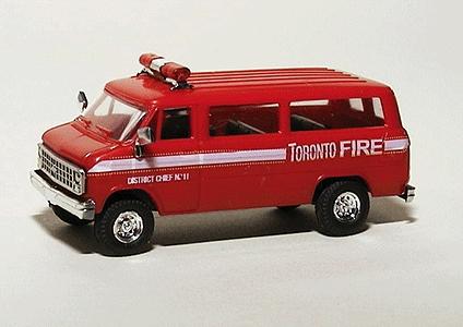 Trident Chevrolet Personnel Van Toronto Fire Dept. HO Scale Model Roadway Vehicle #90315