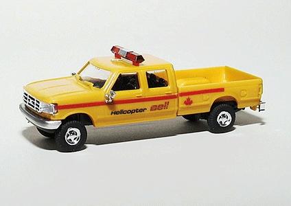 Trident Ford Crewcab Pick Up Bell Helicopter Fire Dept. HO Scale Model Roadway Vehicle #90319