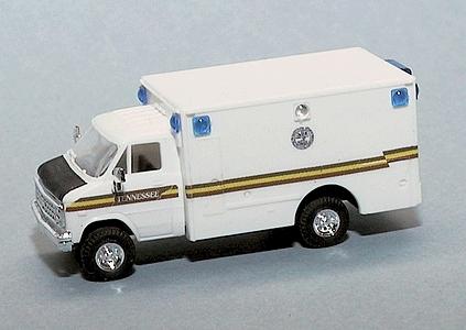 Trident Chevrolet Box Van Tennessee Highway Patrol HO Scale Model Roadway Vehicle #90335