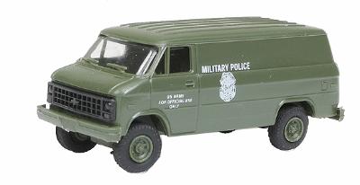 Trident Military Police Chevy Van HO Scale Model Roadway Vehicle #90356
