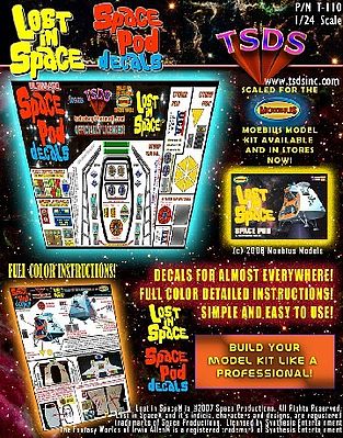 TSDS LiS Space Pod Decal Set for MOE Science Fiction Plastic Model Decal 1/24 Scale #110
