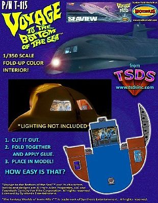 TSDS Seaview Submarine Color Fold-Up Interior for MOE Science Fiction Model Decal 1/350 #115