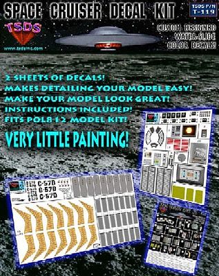 TSDS Forbidden C57D Starcruiser Decal Set for PLL Science Fiction Model Decal 1/72 Scale #119