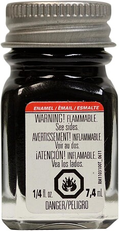 Testors Flat Black 1/4 oz Hobby and Model Enamel Paint #1149tt