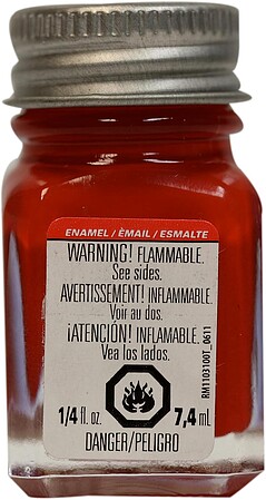 Testors Flat Red 1/4 oz Hobby and Model Enamel Paint #1150