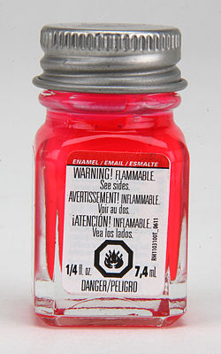 Testors Enamel Paint Pink - Fluorescent